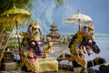Demons statues in Pura Bratan temple, Bali, Indonesia