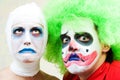 Two spooky clowns Royalty Free Stock Photo