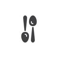 Two spoons vector icon