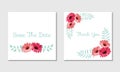 Vector floral card templates