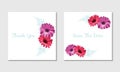 Vector floral card templates