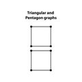 Two Square graph. Scared Geometry Vector Design Elements.