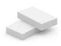 Two stacked white rectangular blocks Royalty Free Stock Photo