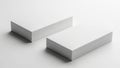 Two stacks of blank white business cards resting on a clean surface ready for design Royalty Free Stock Photo
