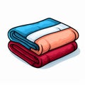 Colorful Cartoon Towels: Minimalist Illustrations With Clear Edge Definition