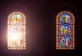 Two Stained Glass Windows Royalty Free Stock Photo