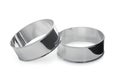 Two stainless steel ring cooking molds Royalty Free Stock Photo