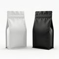 Two stand-up pouch bags isolated on white background isolated on white background Royalty Free Stock Photo