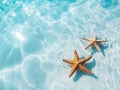 Starfish in Crystal Clear Water Royalty Free Stock Photo