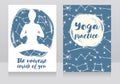 two starry cards for yoga studio