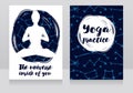 Two starry cards for yoga studio