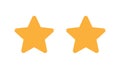 Ratings Stars 2 Of 5 Icons Vector symbol isolated.