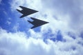 Two Stealth Bombers in Flight, Washington, D.C. Royalty Free Stock Photo