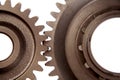 Two steel gears Royalty Free Stock Photo