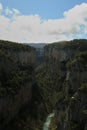 Two steep mountains in the middle of the forest Royalty Free Stock Photo