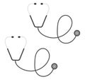 Two stethoscopes, icon