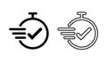 Time icon. Fast time vector icon. Deadline icon. Royalty Free Stock Photo
