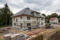 Two storey home under construction in Ostbevern Royalty Free Stock Photo