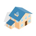 Two storey house with annexe icon Royalty Free Stock Photo