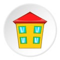 Two storey house icon, cartoon style Royalty Free Stock Photo