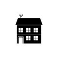 Two-storey house icon. Element of travel icon for mobile concept and web apps. Thin line two-storey house icon can be Royalty Free Stock Photo