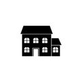Two-storey house icon. Element of travel icon for mobile concept and web apps. Thin line two-storey house icon can be Royalty Free Stock Photo