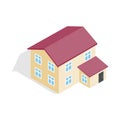 Two storey house icon, isometric 3d style Royalty Free Stock Photo