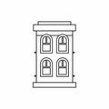 Two storey house icon, outline style Royalty Free Stock Photo