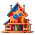 Two-storey house, wooden toys, for children, eco-friendly, handmade, Montessori, for children\'s development,