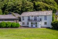 Two-storey white house on the north coast of Devon Royalty Free Stock Photo