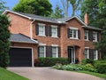 Two story brick executive suburban home Royalty Free Stock Photo