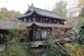 Two-story pavilion by the water in wuhouci temple, adobe rgb