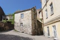 two-story stone house in the old town Royalty Free Stock Photo