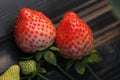 Two strawberries