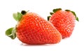 Two strawberries isolated Royalty Free Stock Photo