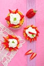 Two strawberry tarts Royalty Free Stock Photo