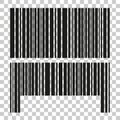 Two style of fake bar code, at transparent effect background