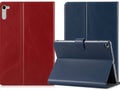Two stylish tablet cases in red and blue colors with stand functionality Royalty Free Stock Photo