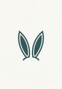 Two stylized rabbit ears against a plain, light background. The ears Royalty Free Stock Photo