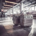 Two suitcases of tourists at the airport. Generative ai