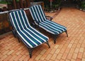 Two sun loungers Royalty Free Stock Photo