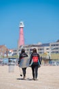 Two surf girls Royalty Free Stock Photo