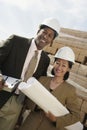 Two Surveyors On Construction Site Royalty Free Stock Photo