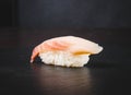 Two sushi of raw tuna/sushi tuna Royalty Free Stock Photo