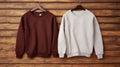 Flat Lay Sweater Mockup On Brick Background Royalty Free Stock Photo