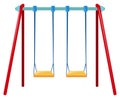 Two swings on blue bar