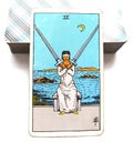 Two of Sword Tarot Card Mental Decisions Stressful/Painful Decisions Cross Purposes