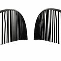Abstract Black Vertical Stripes Forming Arched Shapes Against a White Background image Royalty Free Stock Photo