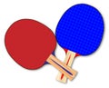 Two Table Tennis Bats Royalty Free Stock Photo