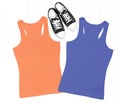 Two tank tops on a white background Royalty Free Stock Photo